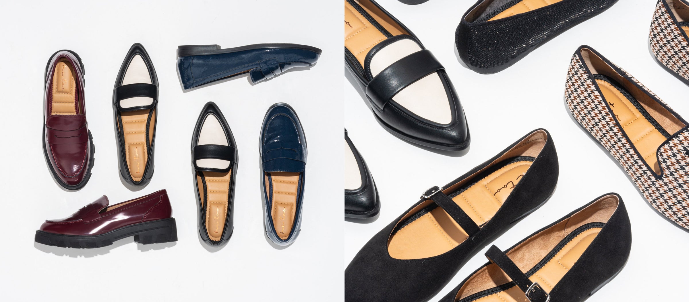 靴 OBLIQUE TOE FLAT SHOES Metallic Leather Slingback Flat | Theory