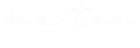 Logo of 'me too SHOES' with a black script font on a white background