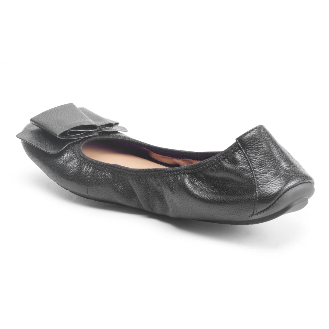 Women s Lilyana 2.0 Black Leather Ballet Flats Me Too Shoes